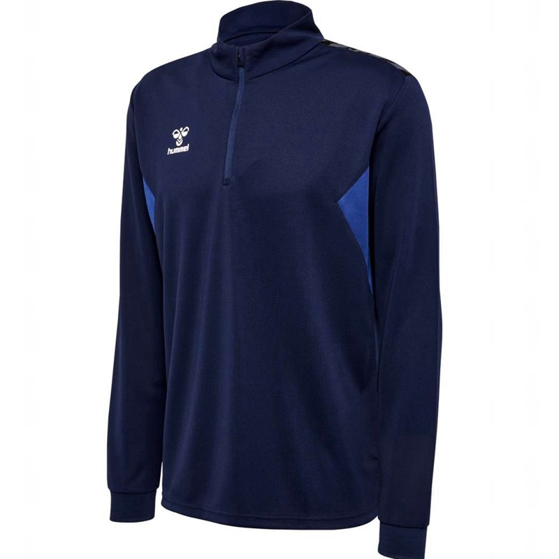 Pánské Mikiny Hummel Authentic Half Zip Sweat Tmavě Blankyt | 709843-022