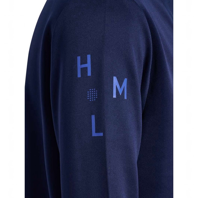 Pánské Mikiny Hummel Court Half Zip L/S Tmavě Blankyt | 468047-514