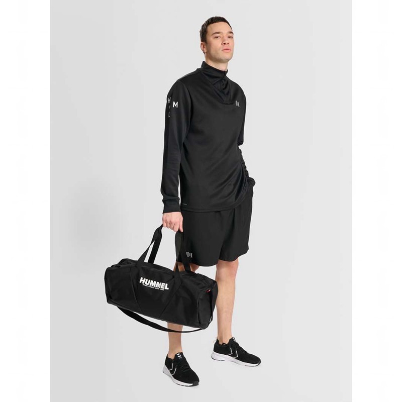 Pánské Mikiny Hummel Court Half Zip L/S Černé | 756383-794