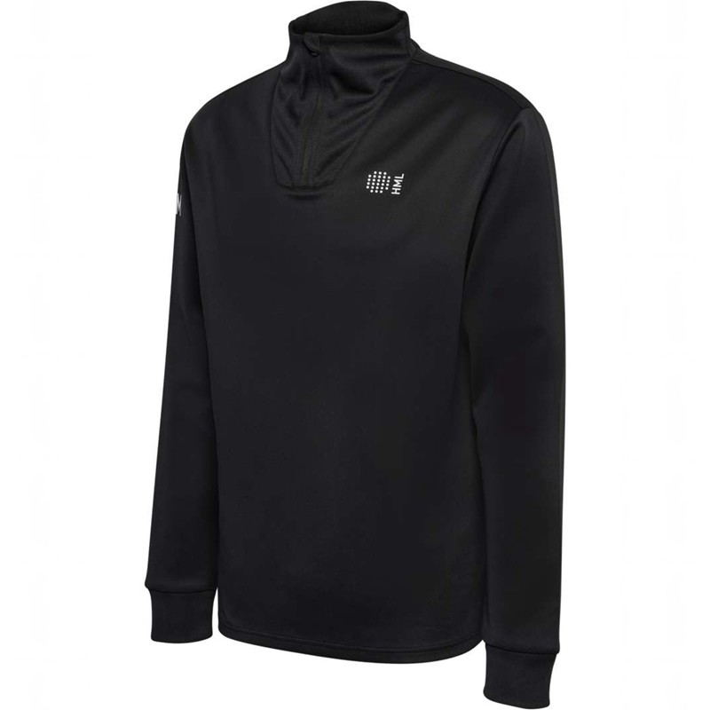 Pánské Mikiny Hummel Court Half Zip L/S Černé | 756383-794
