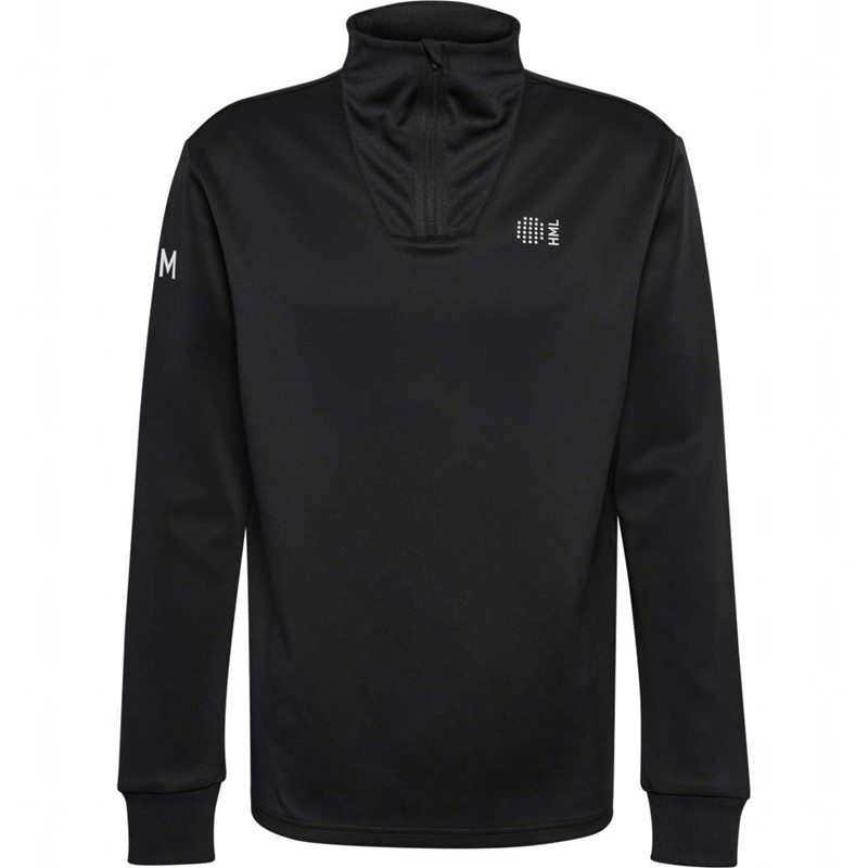 Pánské Mikiny Hummel Court Half Zip L/S Černé | 756383-794