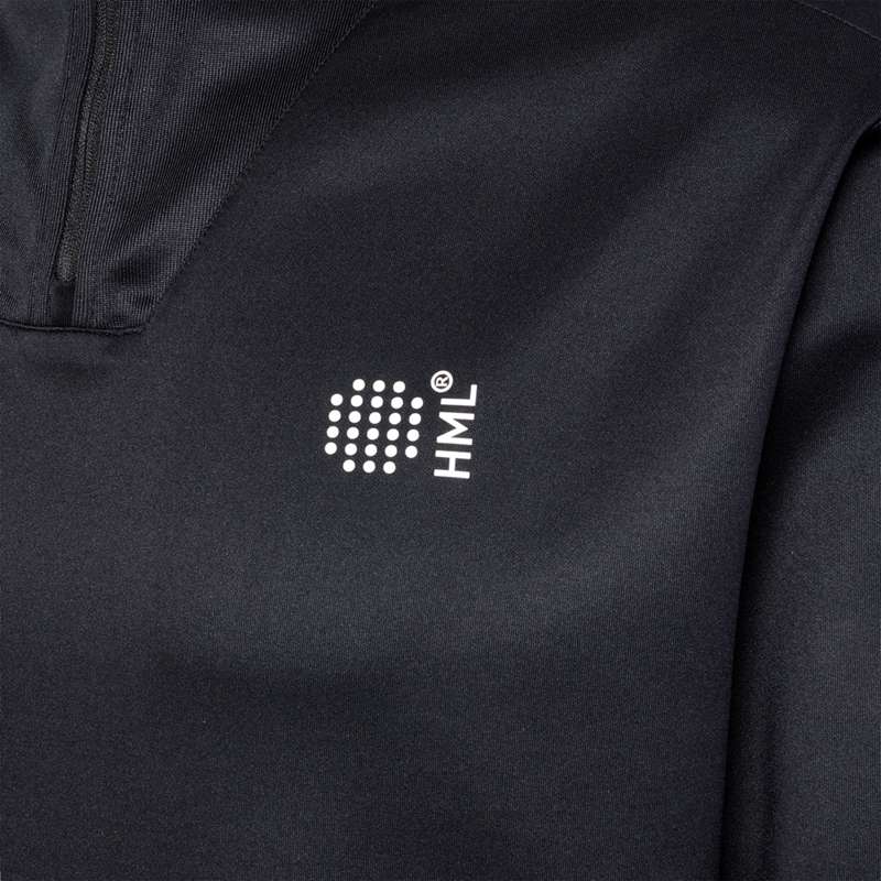 Pánské Mikiny Hummel Court Half Zip L/S Černé | 756383-794