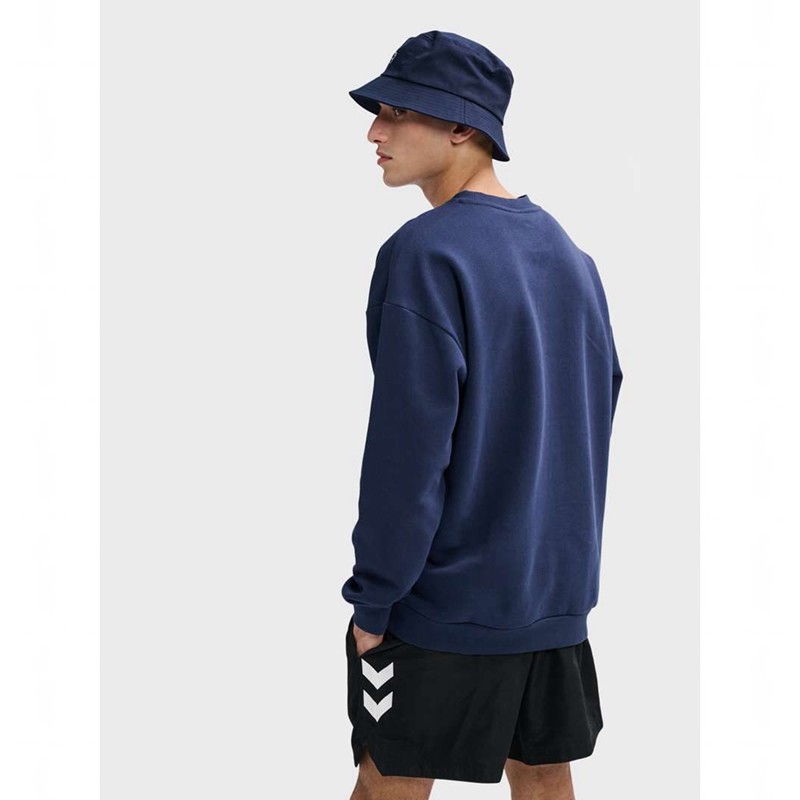 Pánské Mikiny Hummel Loose Crewneck Bee Tmavě Blankyt | 748956-168
