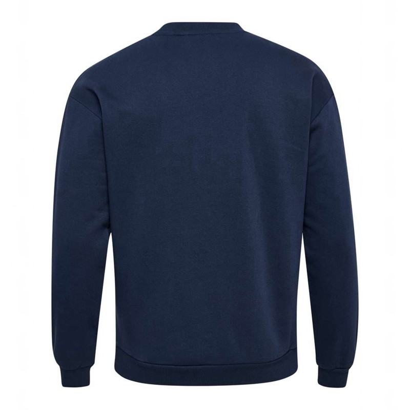 Pánské Mikiny Hummel Loose Crewneck Bee Tmavě Blankyt | 748956-168