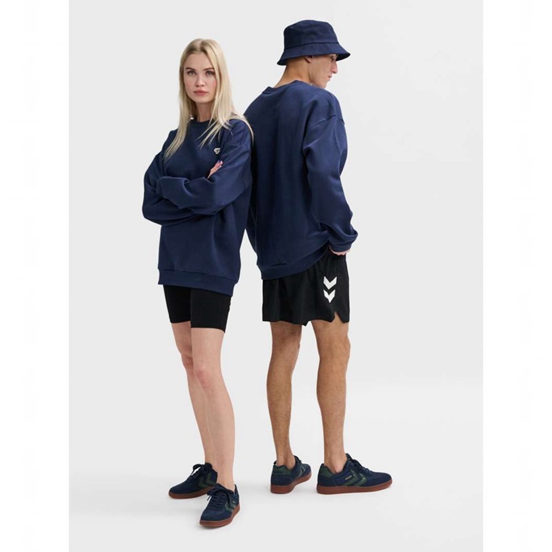 Pánské Mikiny Hummel Loose Crewneck Bee Tmavě Blankyt | 748956-168