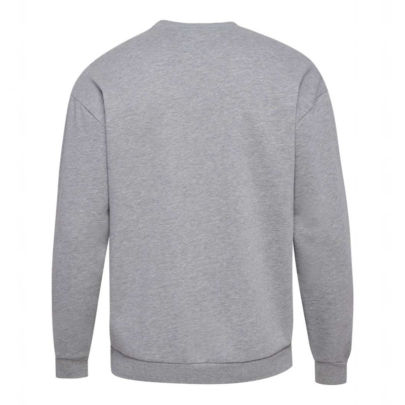 Pánské Mikiny Hummel Loose Crewneck University Bee Šedé | 433303-207
