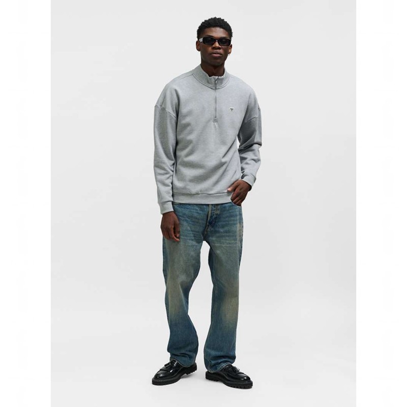 Pánské Mikiny Hummel Loose Half Zip Bee Šedé | 895488-452
