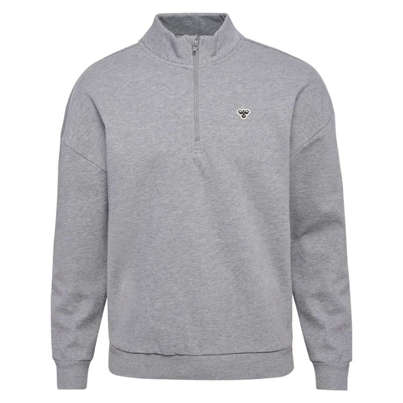 Pánské Mikiny Hummel Loose Half Zip Bee Šedé | 895488-452