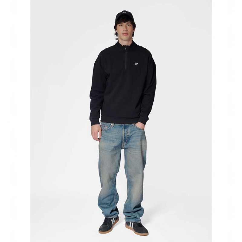 Pánské Mikiny Hummel Loose Half Zip Bee Černé | 738772-763