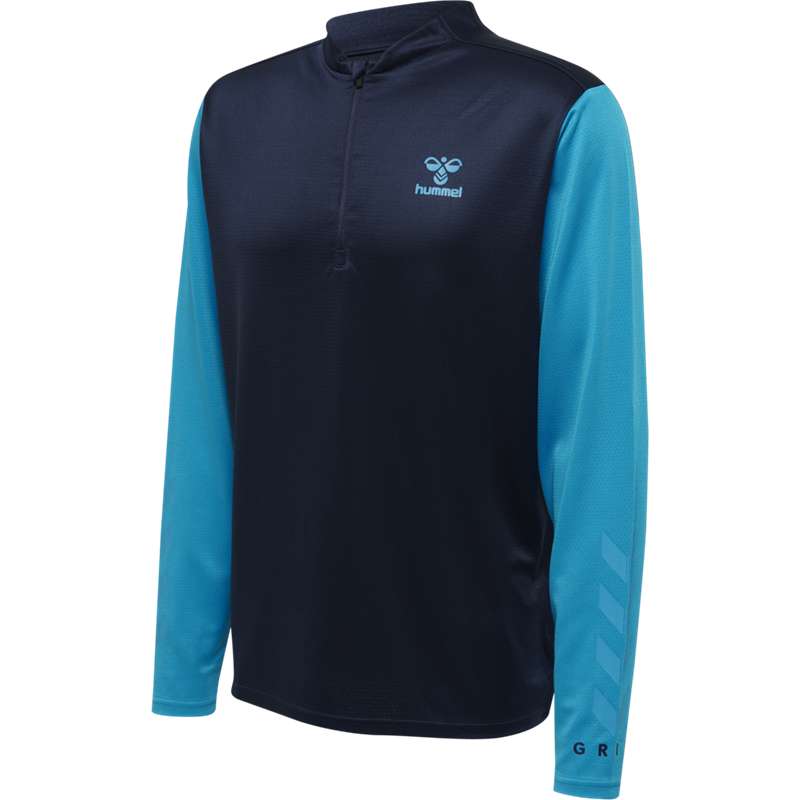 Pánské Mikiny Hummel Ongrid 1/2 Zip Poly Sweat Tmavě Blankyt | 074333-723