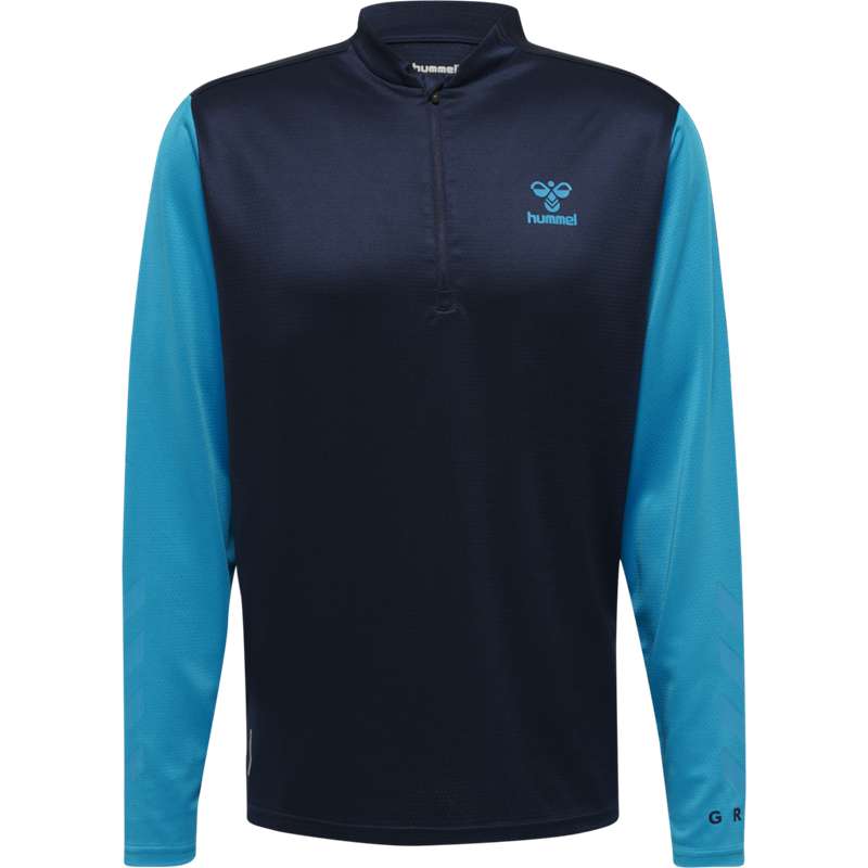 Pánské Mikiny Hummel Ongrid 1/2 Zip Poly Sweat Tmavě Blankyt | 074333-723