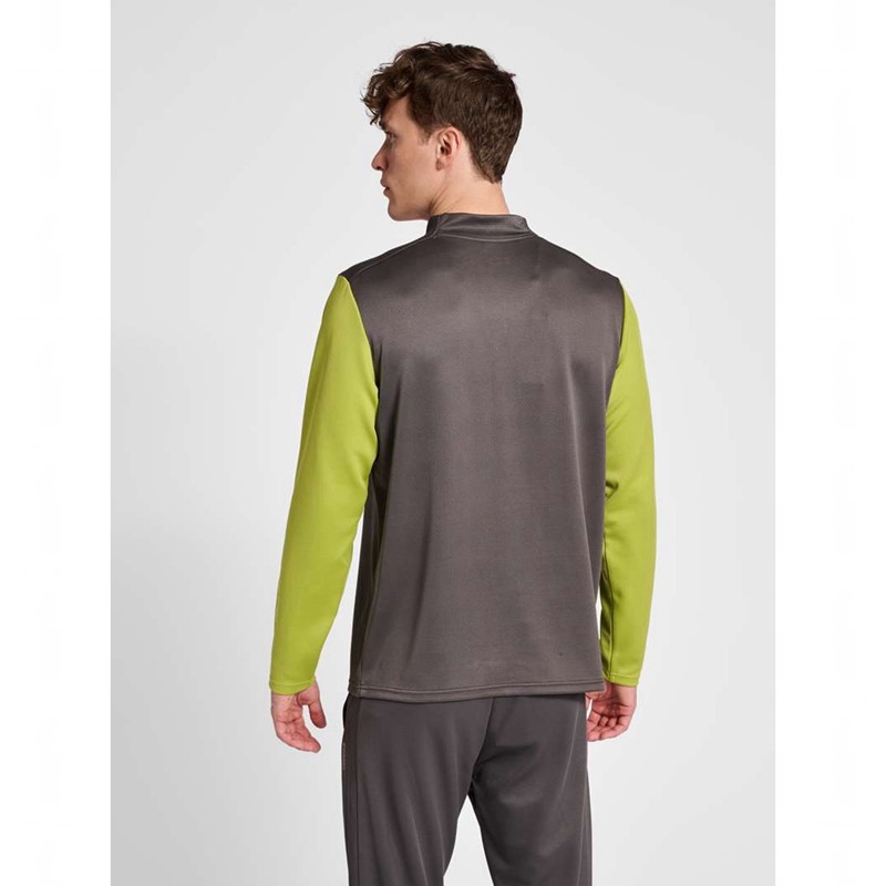 Pánské Mikiny Hummel Ongrid 1/2 Zip Poly Sweat Šedé | 293697-689
