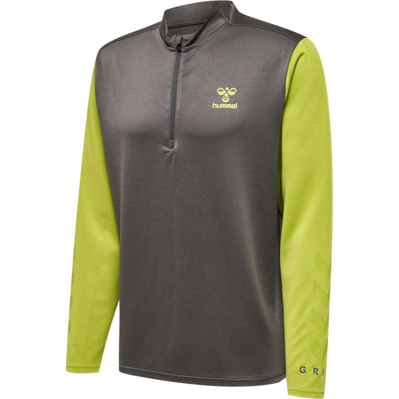 Pánské Mikiny Hummel Ongrid 1/2 Zip Poly Sweat Šedé | 293697-689