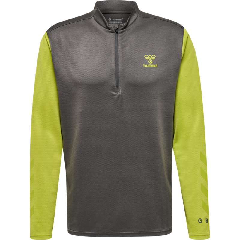 Pánské Mikiny Hummel Ongrid 1/2 Zip Poly Sweat Šedé | 293697-689