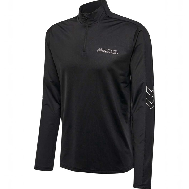 Pánské Mikiny Hummel Te Strength Pl Half Zip Černé | 305469-273
