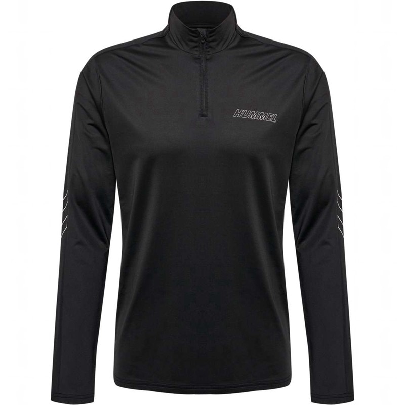 Pánské Mikiny Hummel Te Strength Pl Half Zip Černé | 305469-273