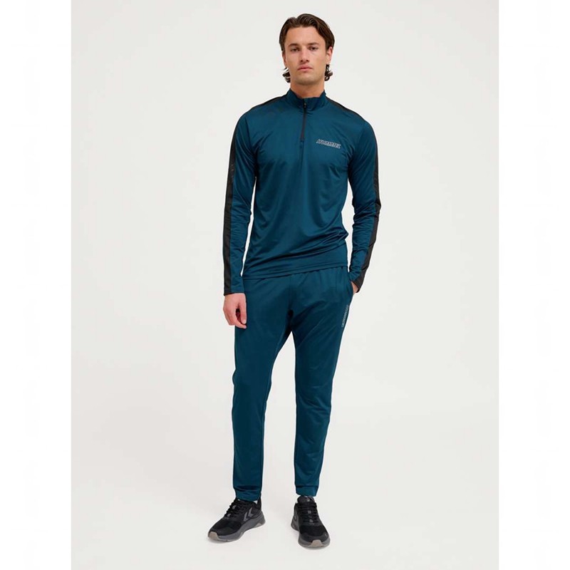 Pánské Mikiny Hummel Te Strength Pl Half Zip Tmavě Blankyt | 134701-165
