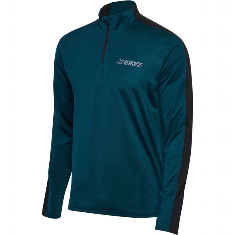Pánské Mikiny Hummel Te Strength Pl Half Zip Tmavě Blankyt | 134701-165