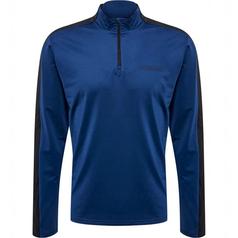 Pánské Mikiny Hummel Te Strength Pl Half Zip Tmavě Blankyt | 280081-280