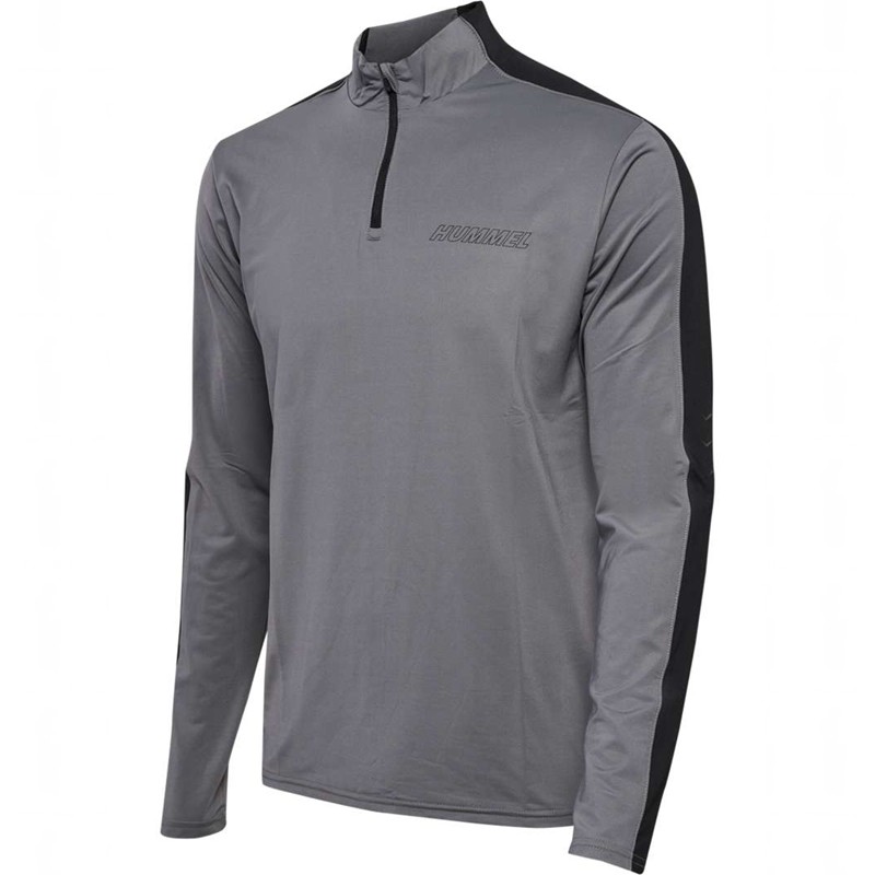Pánské Mikiny Hummel Te Strength Pl Half Zip Šedé | 056601-520