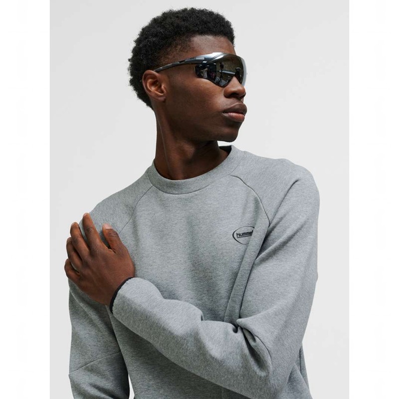 Pánské Mikiny Hummel Tech Fleece Regular Crew Šedé | 274845-476