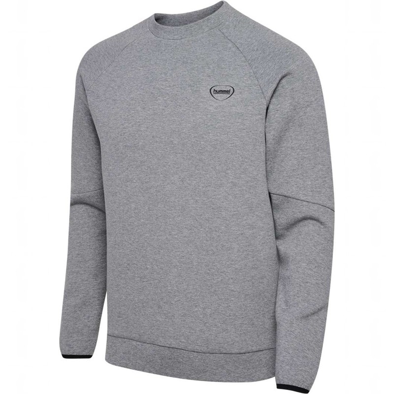 Pánské Mikiny Hummel Tech Fleece Regular Crew Šedé | 274845-476