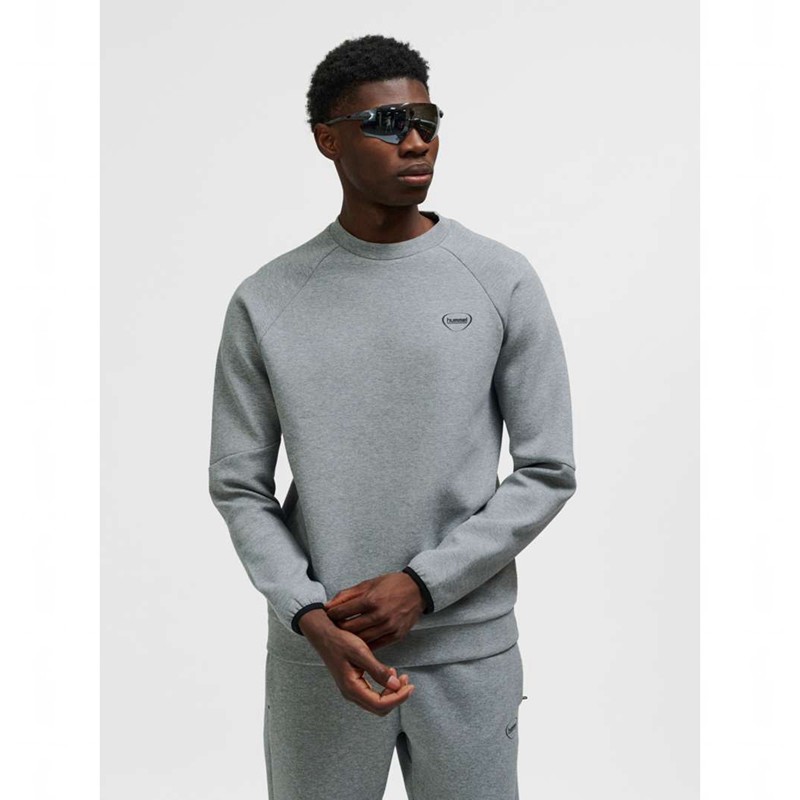 Pánské Mikiny Hummel Tech Fleece Regular Crew Šedé | 274845-476