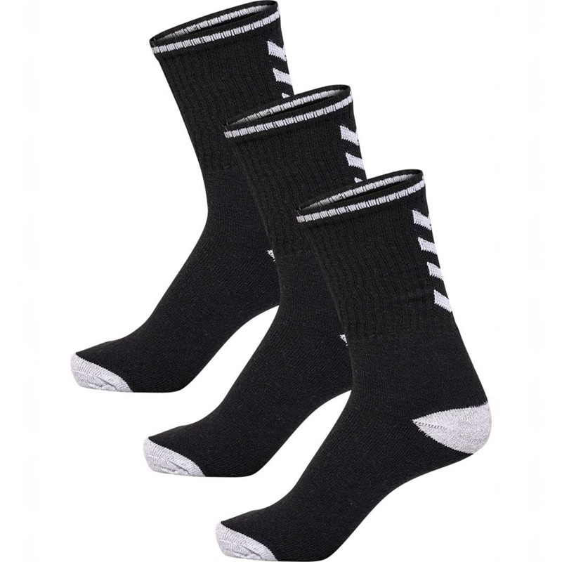Pánské Ponožky Hummel 3-pack Single Stripe Crew Černé | 357020-883