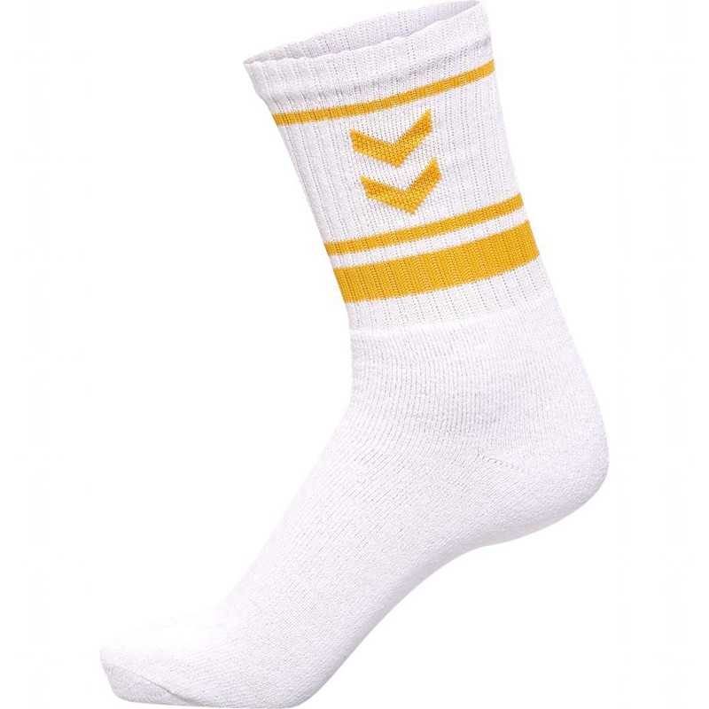 Pánské Ponožky Hummel 4 Pack Triple Stripe Crew Bílé | 759925-310