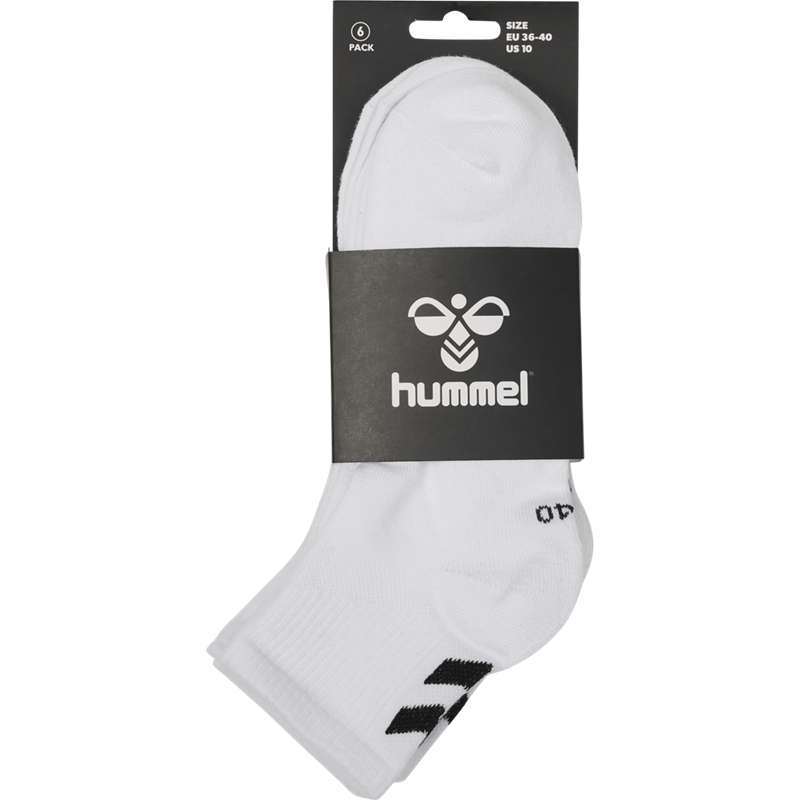 Pánské Ponožky Hummel Chevron 6-pack Mid Cuts Bílé | 635797-705
