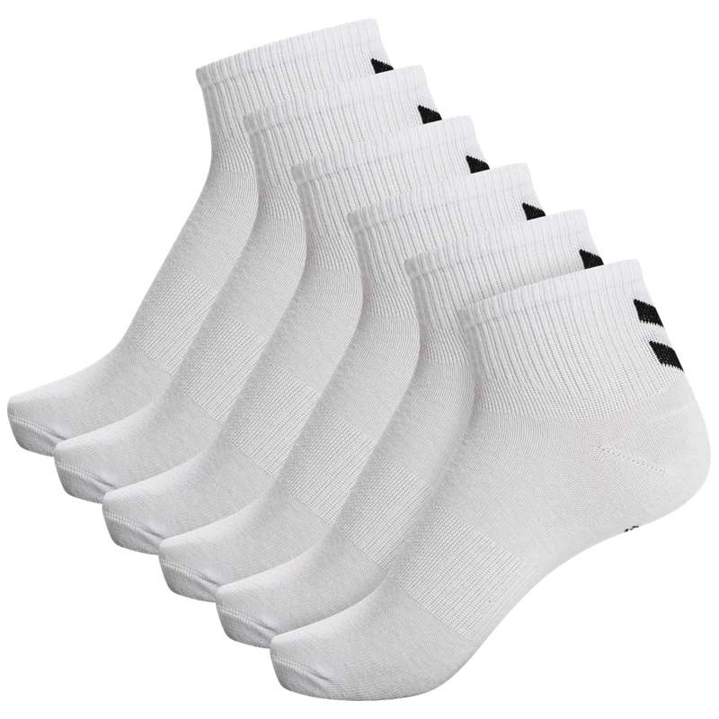 Pánské Ponožky Hummel Chevron 6-pack Mid Cuts Bílé | 635797-705