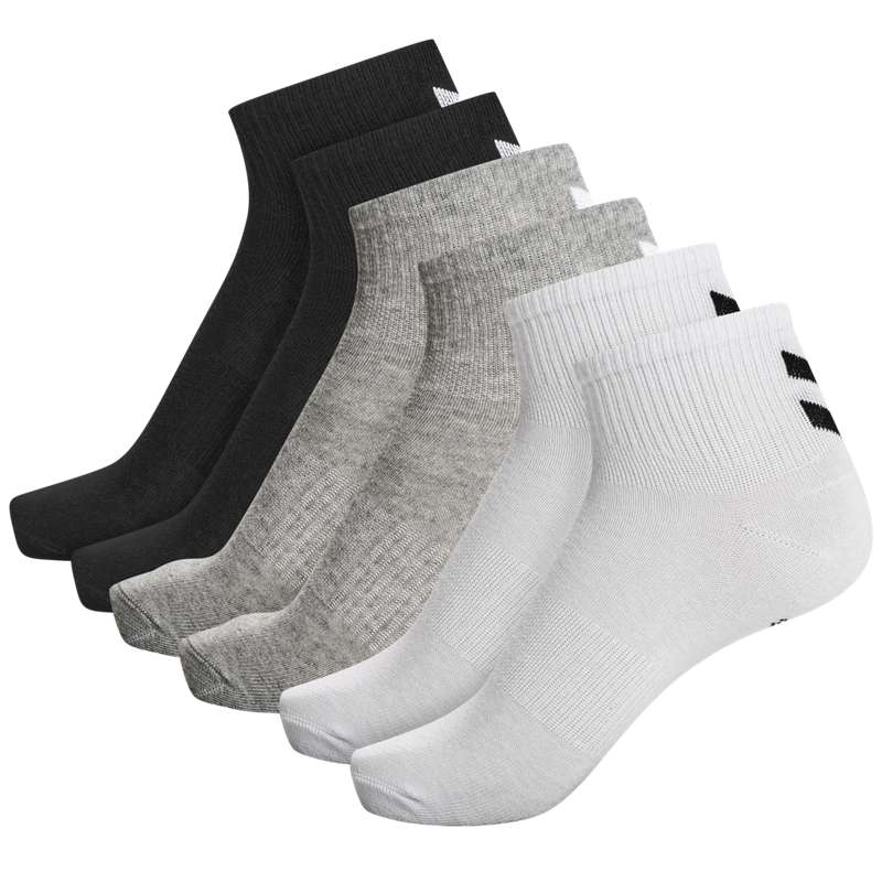 Pánské Ponožky Hummel Chevron 6-pack Mid Cuts Černé | 056597-231