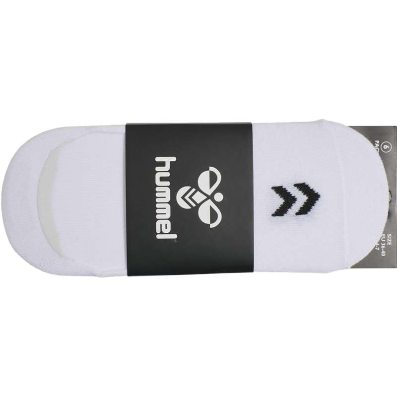Pánské Ponožky Hummel Chevron 6-pack No Shows Bílé | 543060-301
