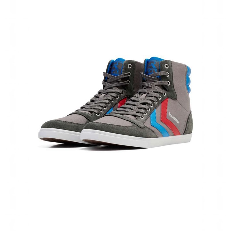 Pánské Tenisky Hummel Hummel Slimmer Stadil High Šedé | 146215-609