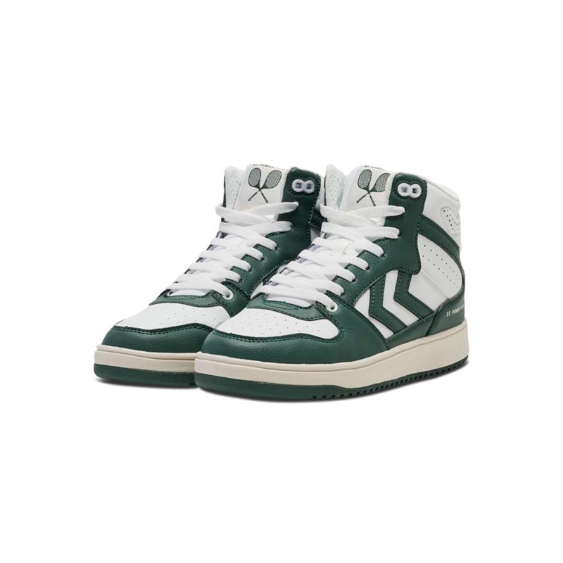 Pánské Tenisky Hummel St. Power Play Mid Rt Bílé | 296523-040