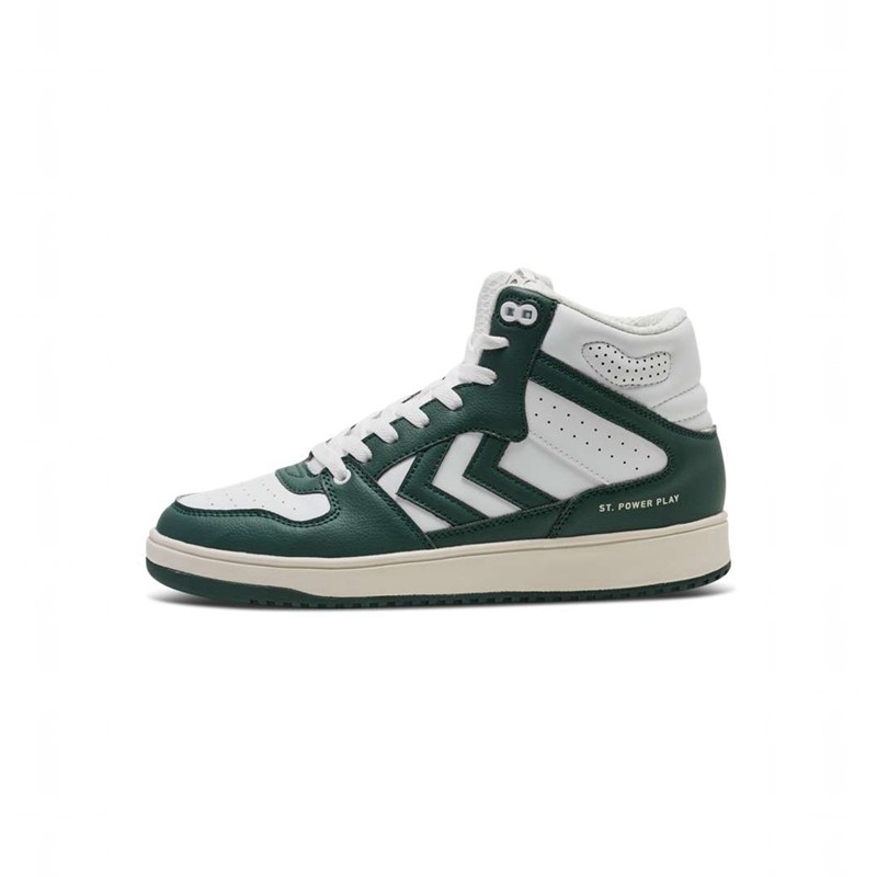 Pánské Tenisky Hummel St. Power Play Mid Rt Bílé | 296523-040