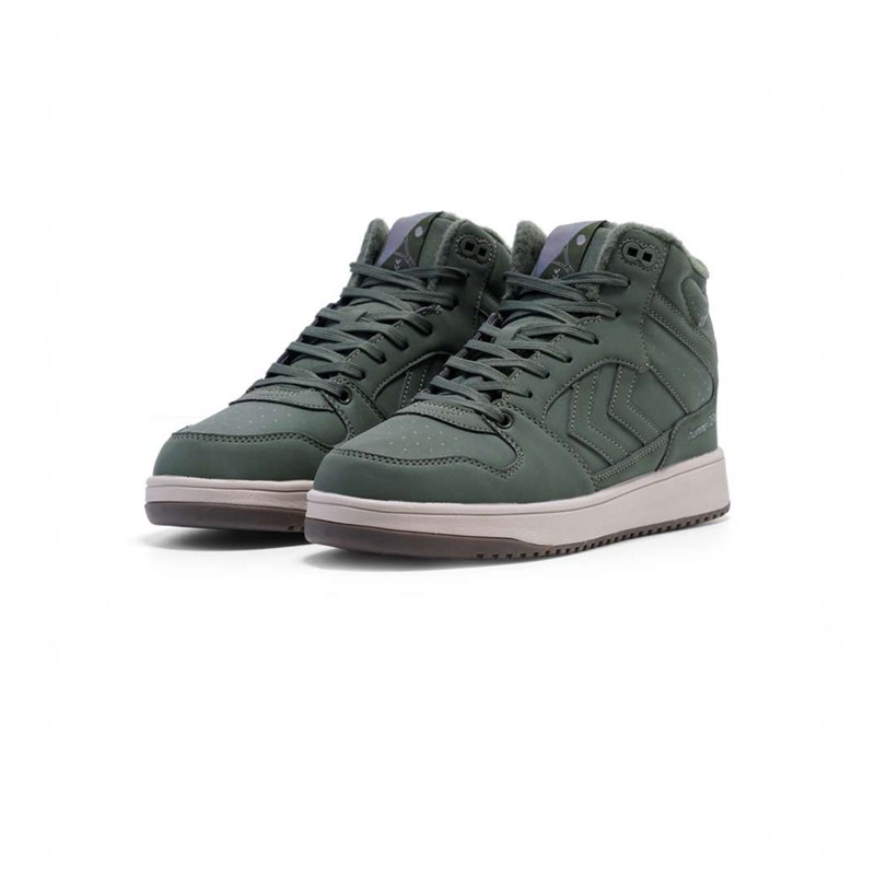 Pánské Tenisky Hummel St. Power Play Mid Tex Zelene | 215712-835
