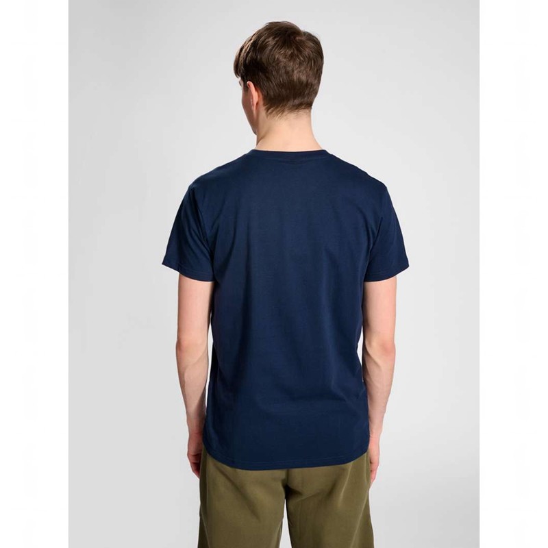 Pánské Tričko Hummel Active Stripe Co S/S Tmavě Blankyt | 939550-575