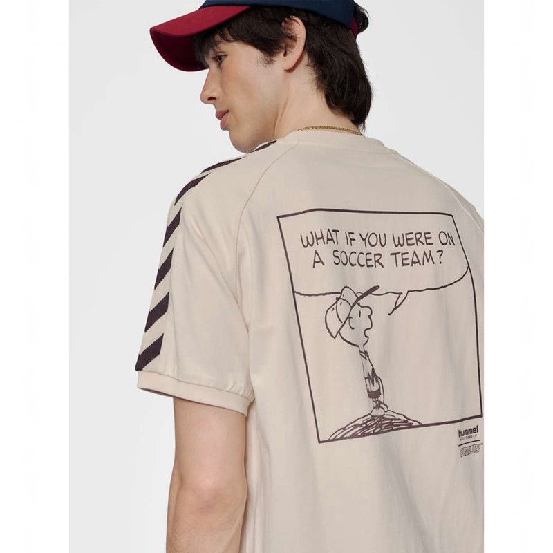 Pánské Tričko Hummel Archive S/S Peanuts Béžový | 510888-514