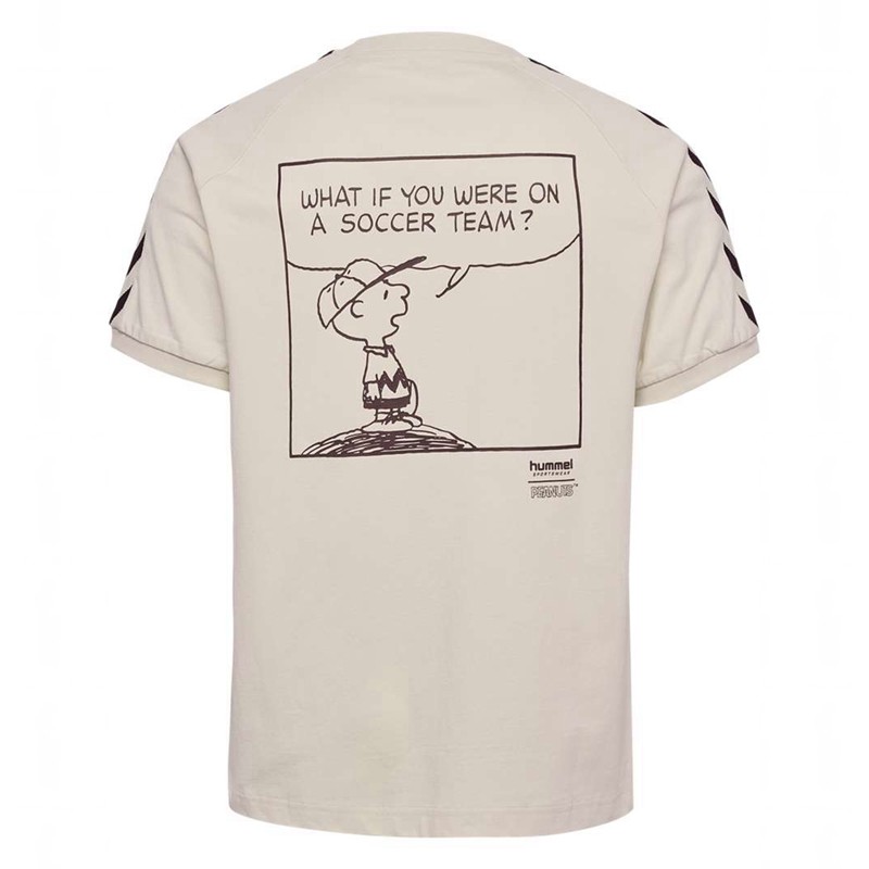 Pánské Tričko Hummel Archive S/S Peanuts Béžový | 510888-514