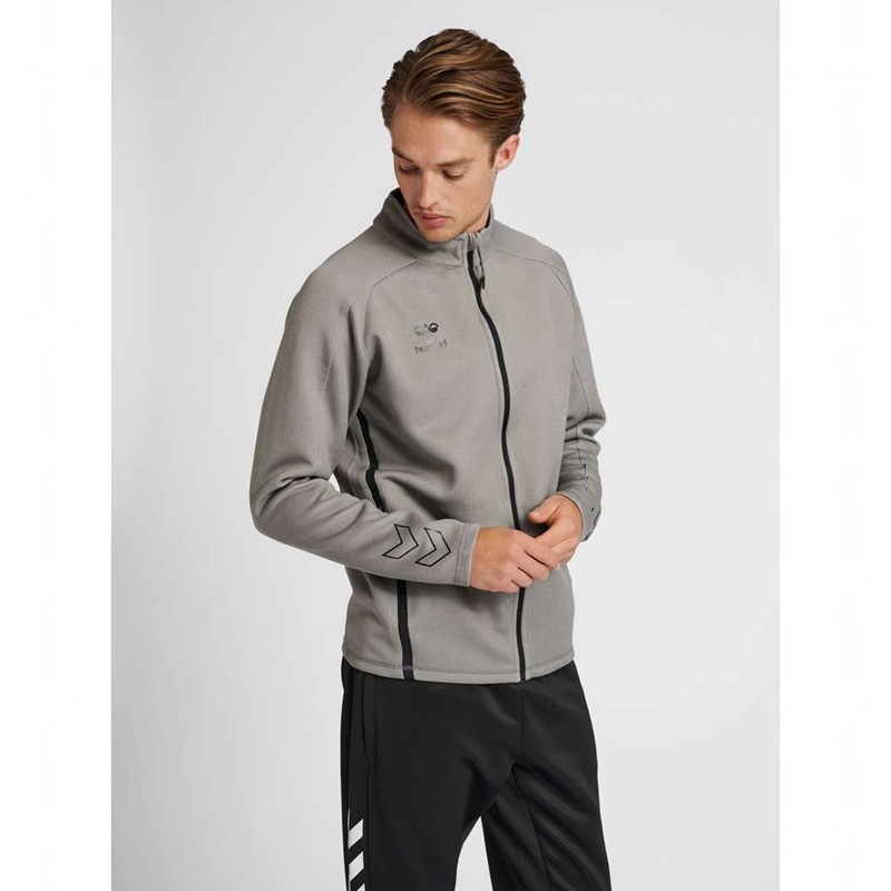 Pánské Tričko Hummel Cima Xk Zip Šedé | 049344-171