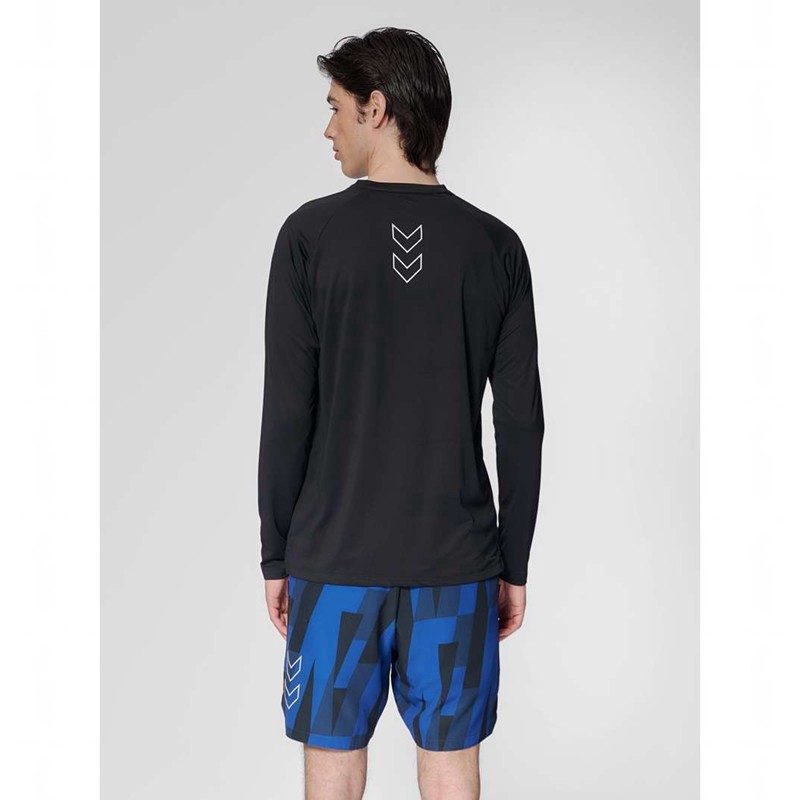 Pánské Tričko Hummel Court Light Weight L/S Černé | 227729-236