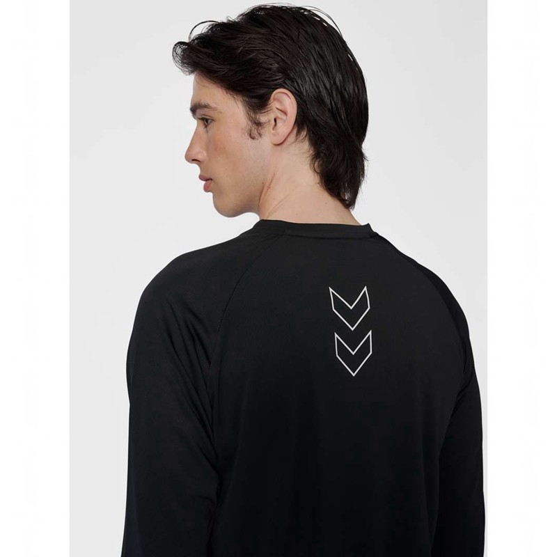 Pánské Tričko Hummel Court Light Weight L/S Černé | 227729-236
