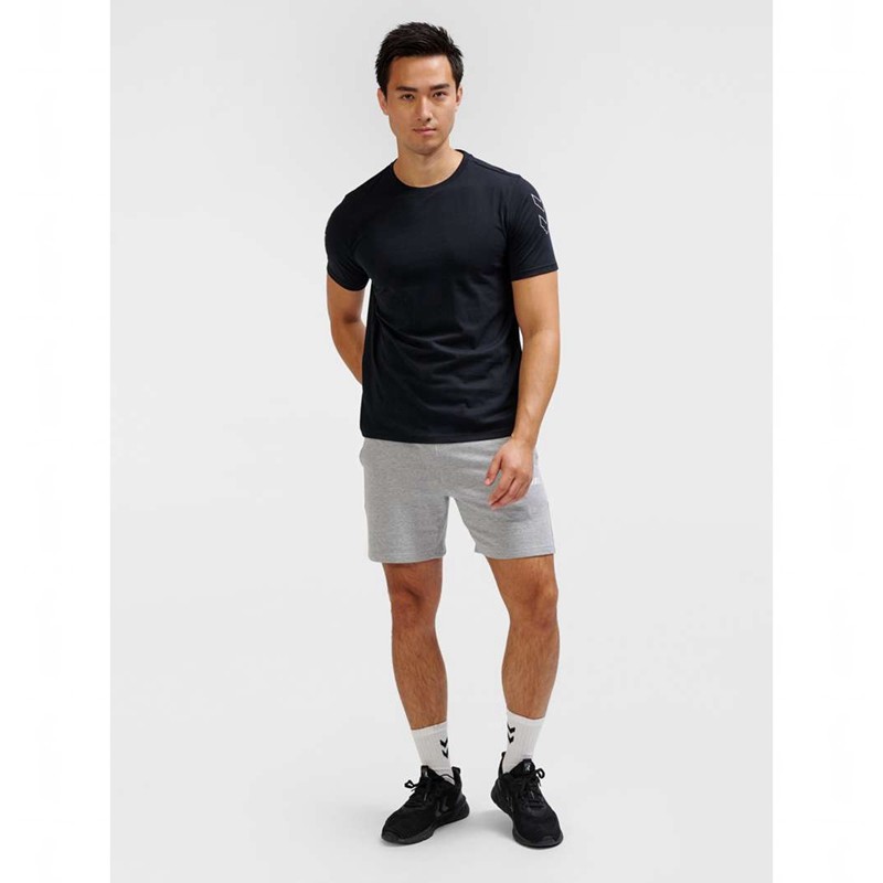 Pánské Tričko Hummel Elemental Chevron Cotton Černé | 152104-089