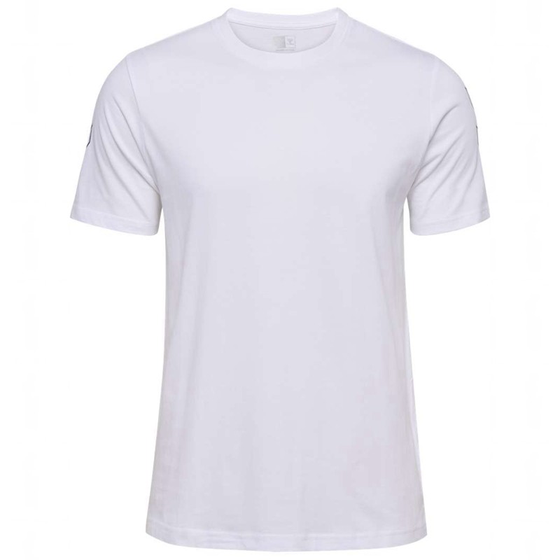 Pánské Tričko Hummel Elemental Chevron Cotton Bílé | 880428-944