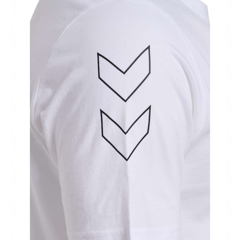 Pánské Tričko Hummel Elemental Chevron Cotton Bílé | 880428-944