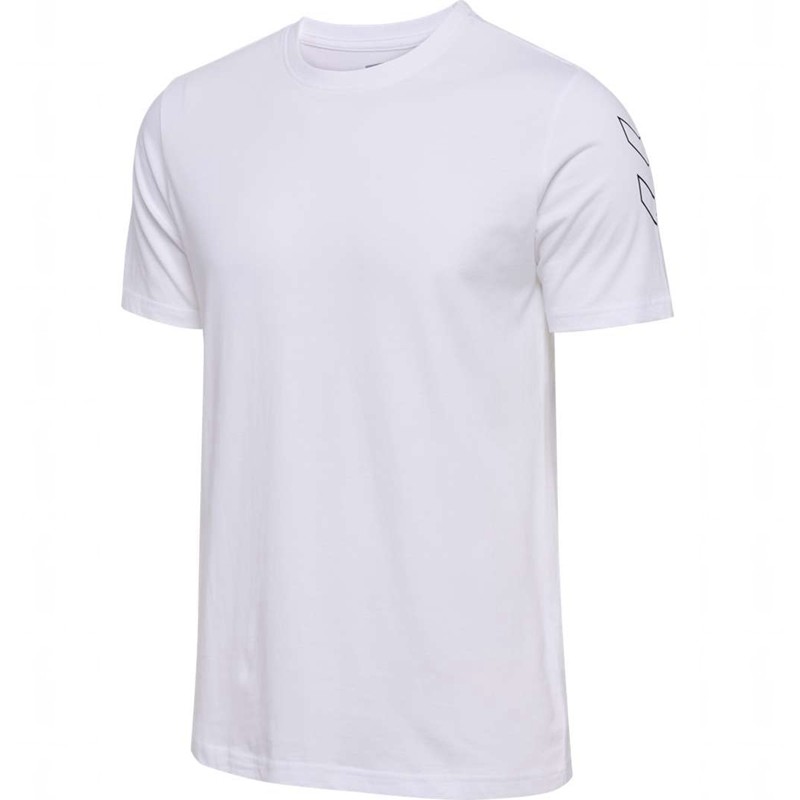 Pánské Tričko Hummel Elemental Chevron Cotton Bílé | 880428-944