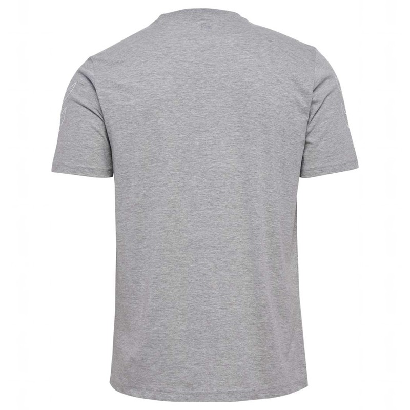 Pánské Tričko Hummel Elemental Chevron Cotton Šedé | 059125-551