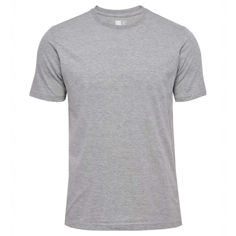 Pánské Tričko Hummel Elemental Chevron Cotton Šedé | 059125-551