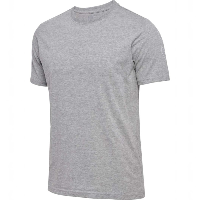 Pánské Tričko Hummel Elemental Chevron Cotton Šedé | 059125-551